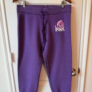 ⚡️Y2K PINK Victoria's Secret Purple 'Love Pink' Jogger Bottoms